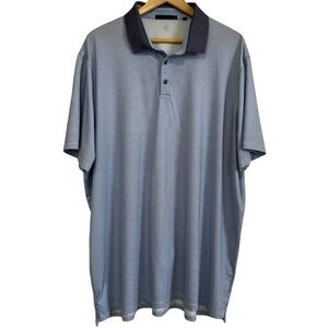 Greyson Light Blue Polo with Contrast Knit Collar Back Logo Men’s XXL